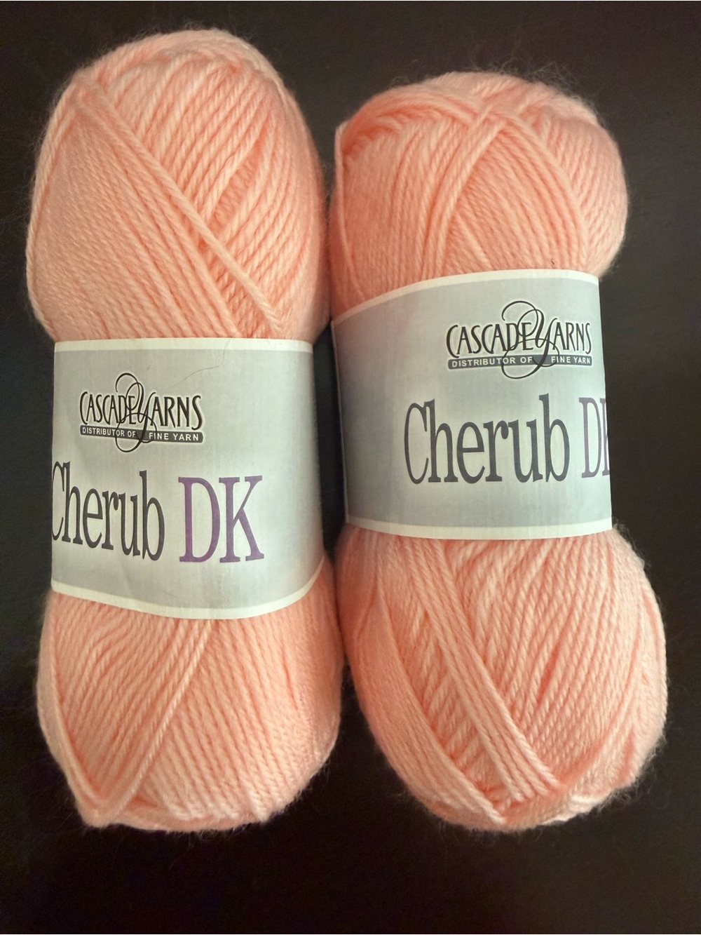 Cascade Yarns Cherub DK Baby Pink Yarn - Soft Peach DK Weight 2 Skeins